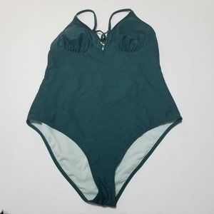 NWT Cupshe Fit and Comfort Swimwear One Piece Swim Green Size L